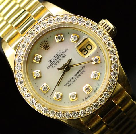 vintage ladies presidental rolex watch|rolex presidential with diamond bezel.